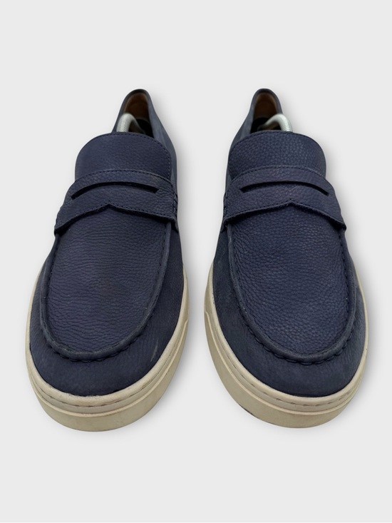 Vionic Men’s Thompson Penny Loafers Tumbled Leather Navy Size 12 NICE!! main image 5
